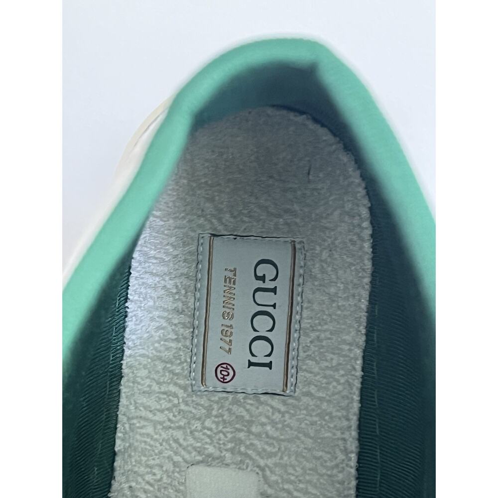 Size 11 - Gucci Tennis 1977 High Top White Mini GG Sneakers Stripe Shoes - Picture 11 of 11